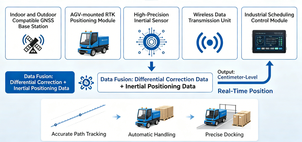 Intelligent Manufacturing: Factory AGV Robot RTK Positioning Module