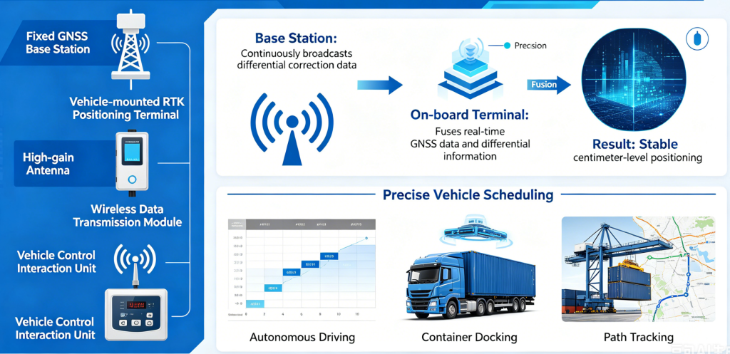 RTK Positioning Terminal for Port Container Trucks