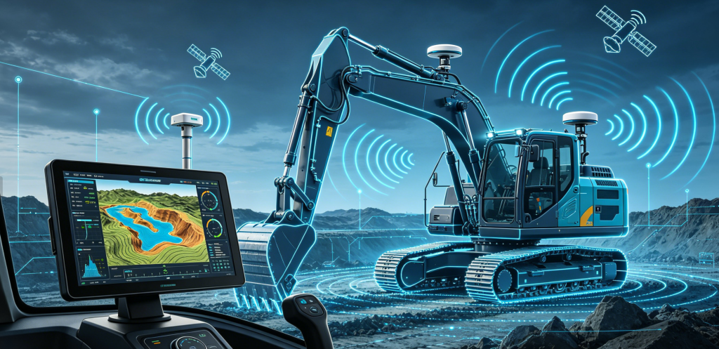 3D RTK Intelligent Guidance System for Excavators
