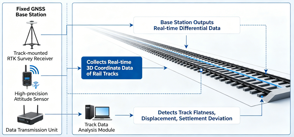 Rail Transit: Track Detection RTK Survey Instrument